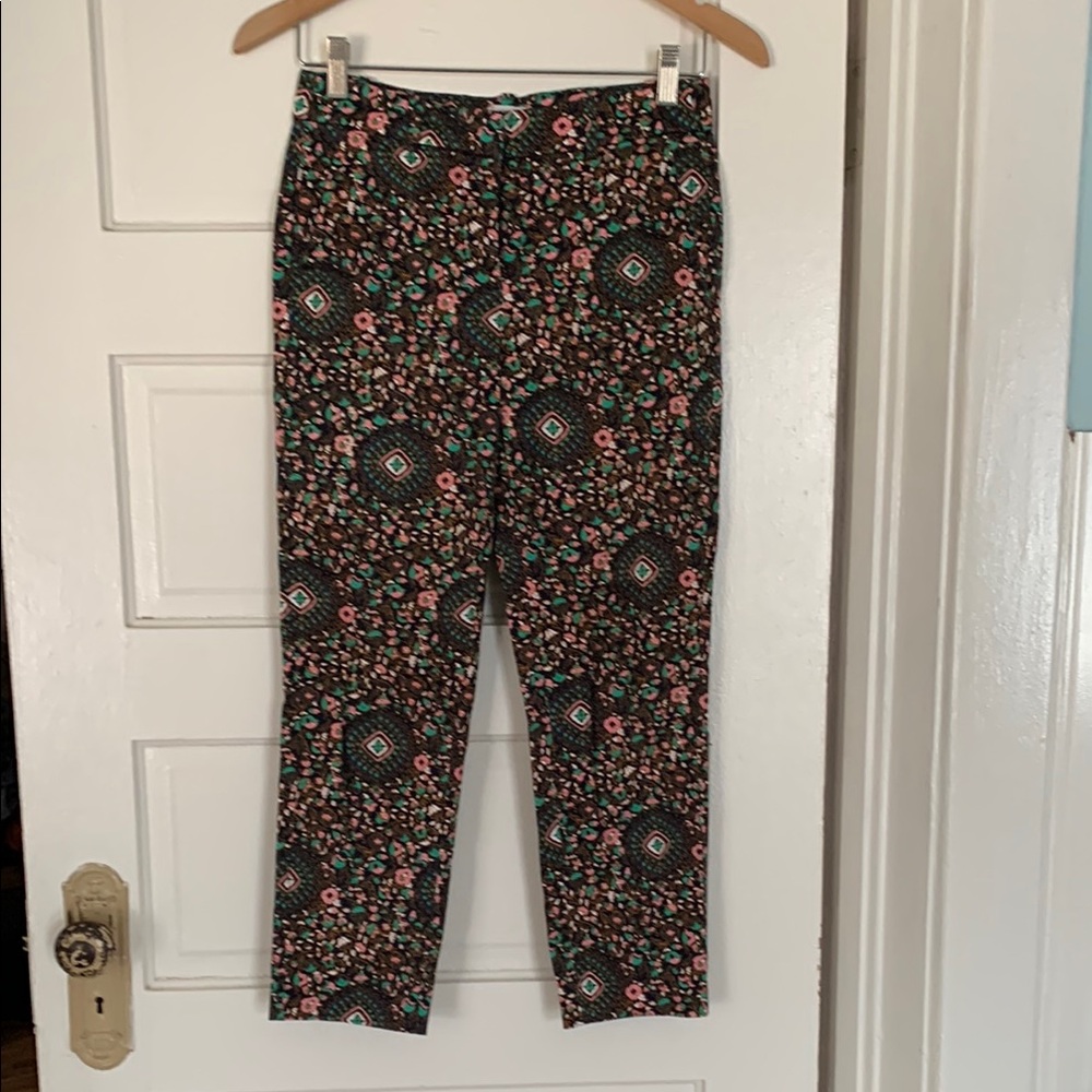 J. Crew Green and Blue Cropped Ankle Pants